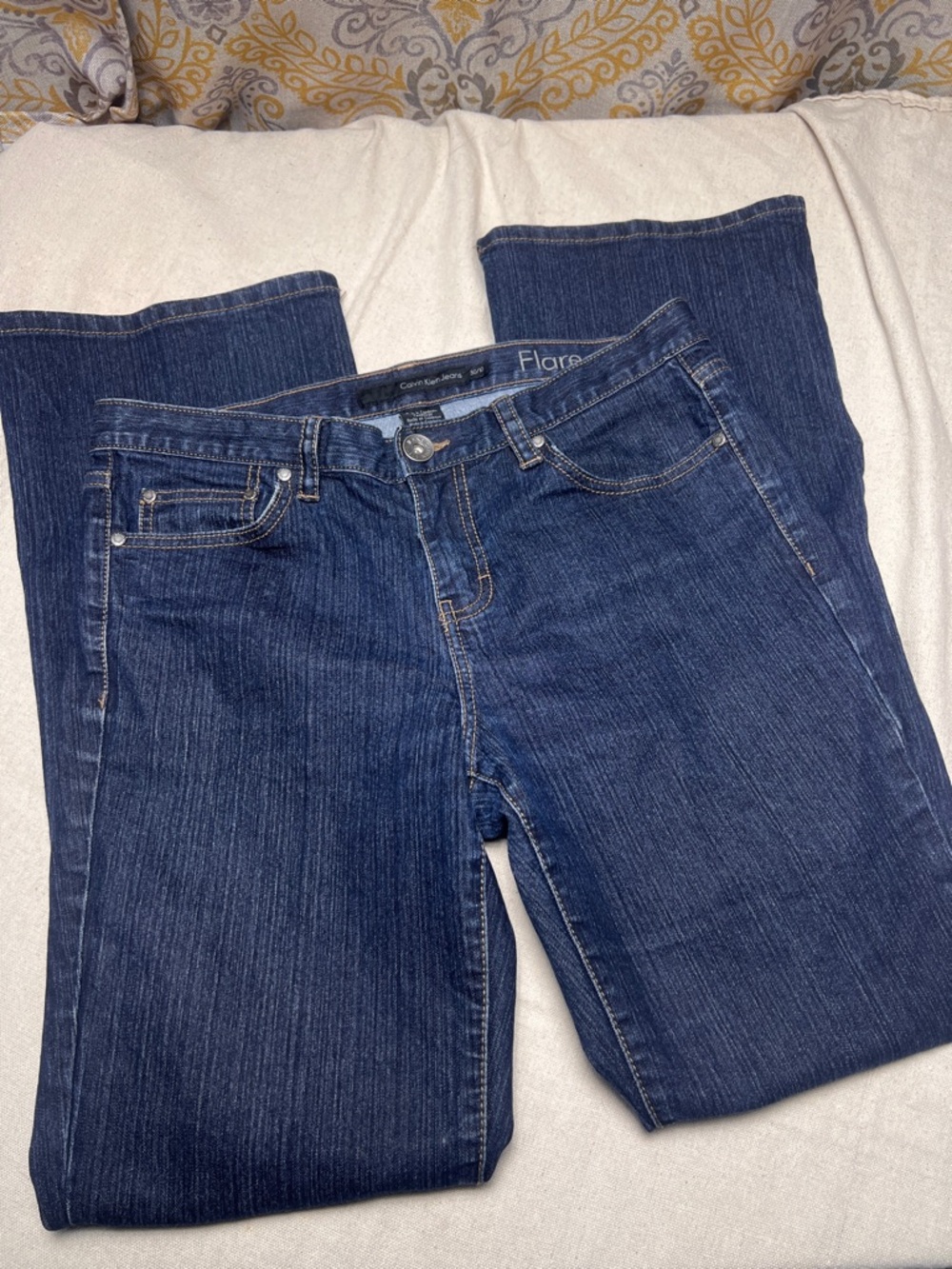 Calvin Klein Jeans Mid-rise Flare Jeans - Size 10